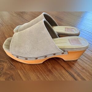 Dolce Vita Grey Suede Clogs